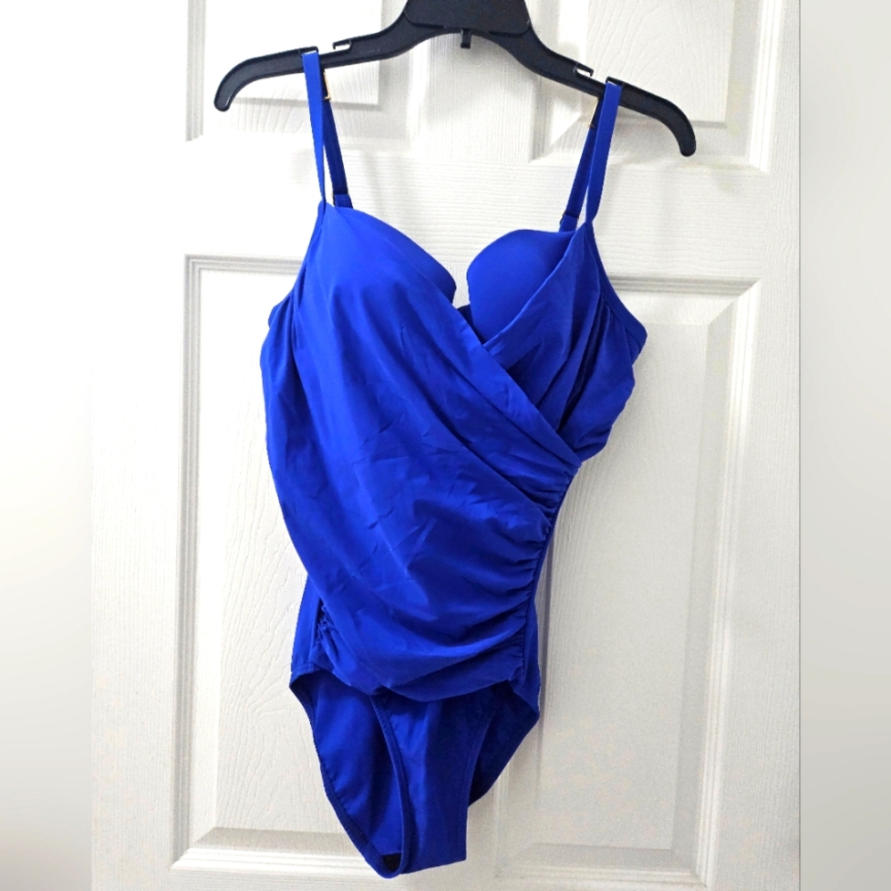 Chic Blue One-Piece Swimsuit